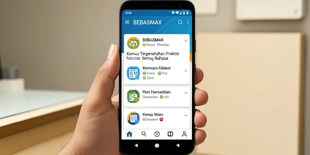 Tampilan antarmuka BEBASMAX yang user-friendly dan fungsional.