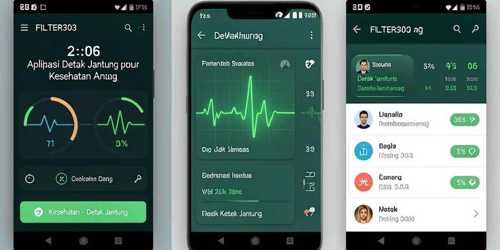 Tampilan antarmuka aplikasi FILTER303 yang intuitif dan informatif.
