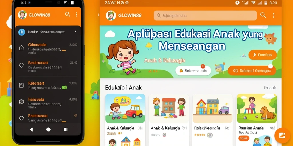 Antarmuka GLOWIN88 yang menarik untuk Edukasi Anak.