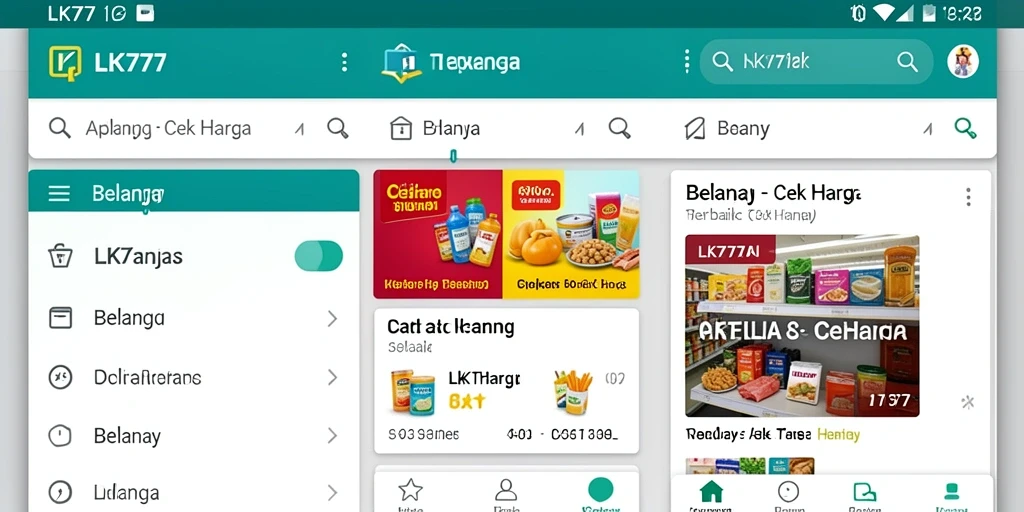 Antarmuka LK777 menampilkan informasi harga dengan jelas dan mudah dipahami.