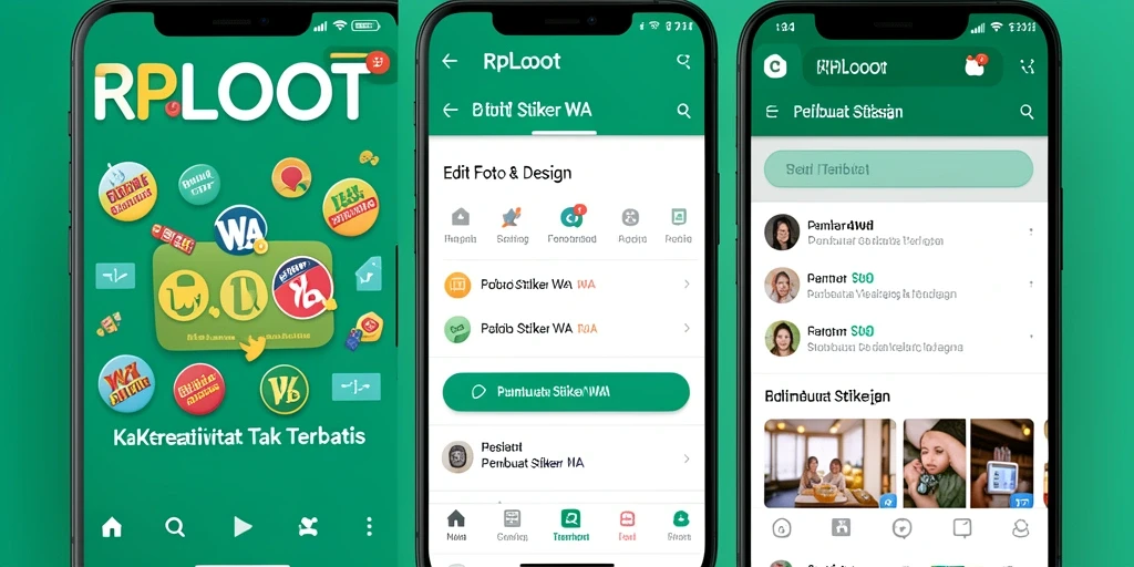Tampilan antarmuka RPLOOT yang sederhana dan intuitif untuk membuat stiker.