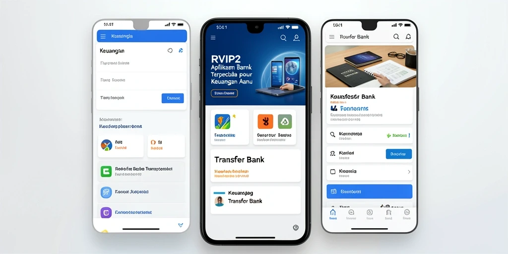 Antarmuka aplikasi RVIP2 yang mudah digunakan untuk Transfer Bank.