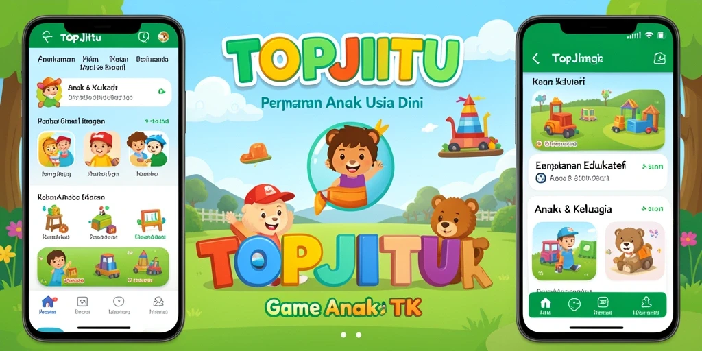 Tampilan antarmuka permainan edukatif anak-anak yang interaktif.