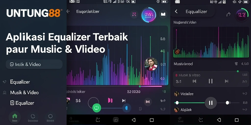Tampilan intuitif UNTUNG88 untuk pengaturan Equalizer yang mudah digunakan.