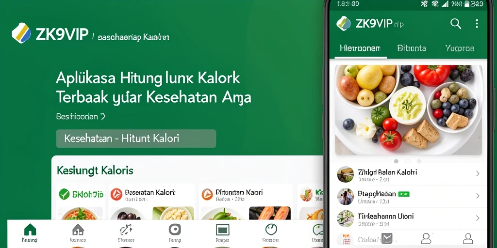 Antarmuka pengguna aplikasi ZK9VIP untuk Hitung Kalori yang modern.